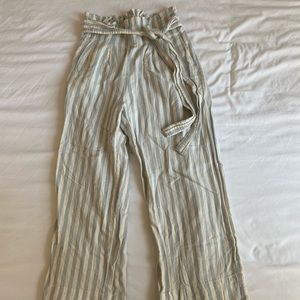 Madewell Linen Striped Paperbag Pants